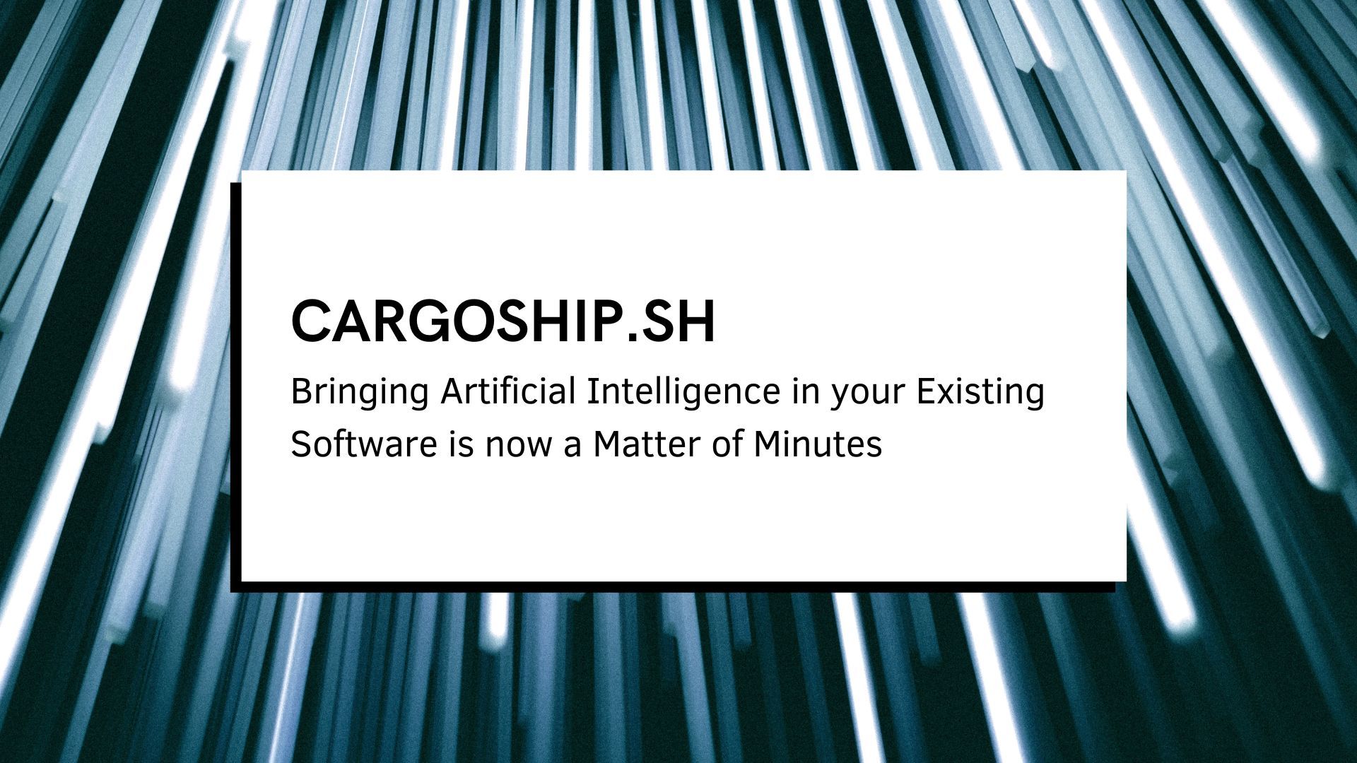 Bringing Artificial Intelligence in your Existing Software is now a Matter of Minutes